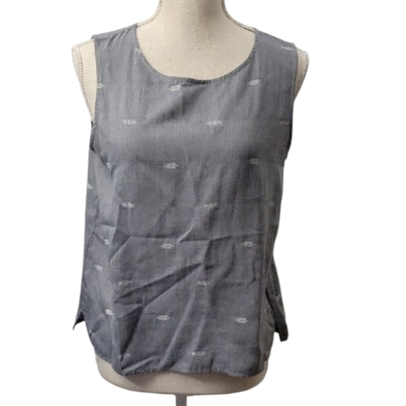 2 Eileen Fisher Tank Tops, One Gray and One Black - Picture 1 of 5